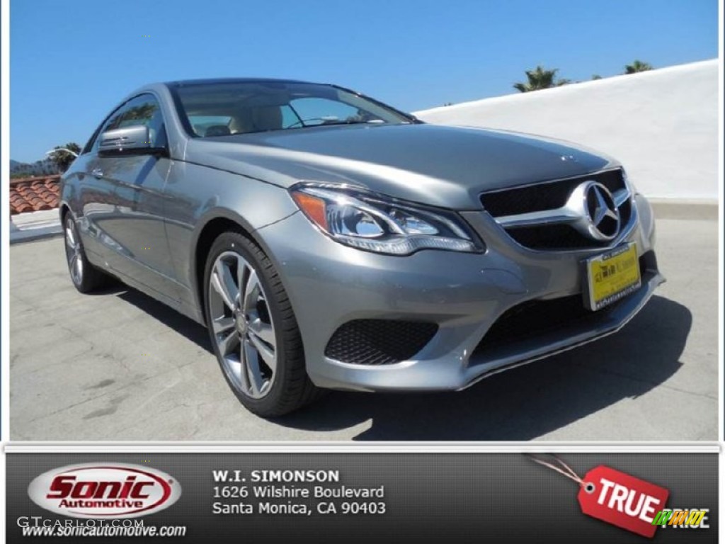 2014 E 350 Coupe - Paladium Silver Metallic / Silk Beige/Espresso Brown photo #1