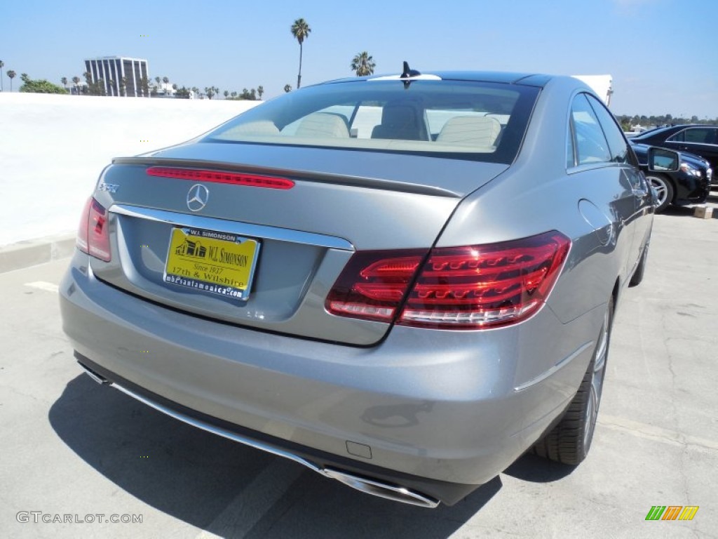 2014 E 350 Coupe - Paladium Silver Metallic / Silk Beige/Espresso Brown photo #4