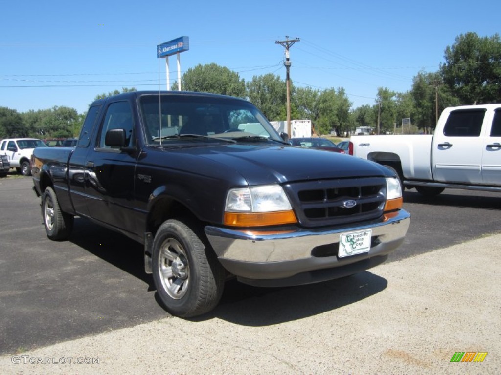 2000 Ranger XLT SuperCab - Deep Wedgewood Blue Metallic / Medium Prairie Tan photo #4