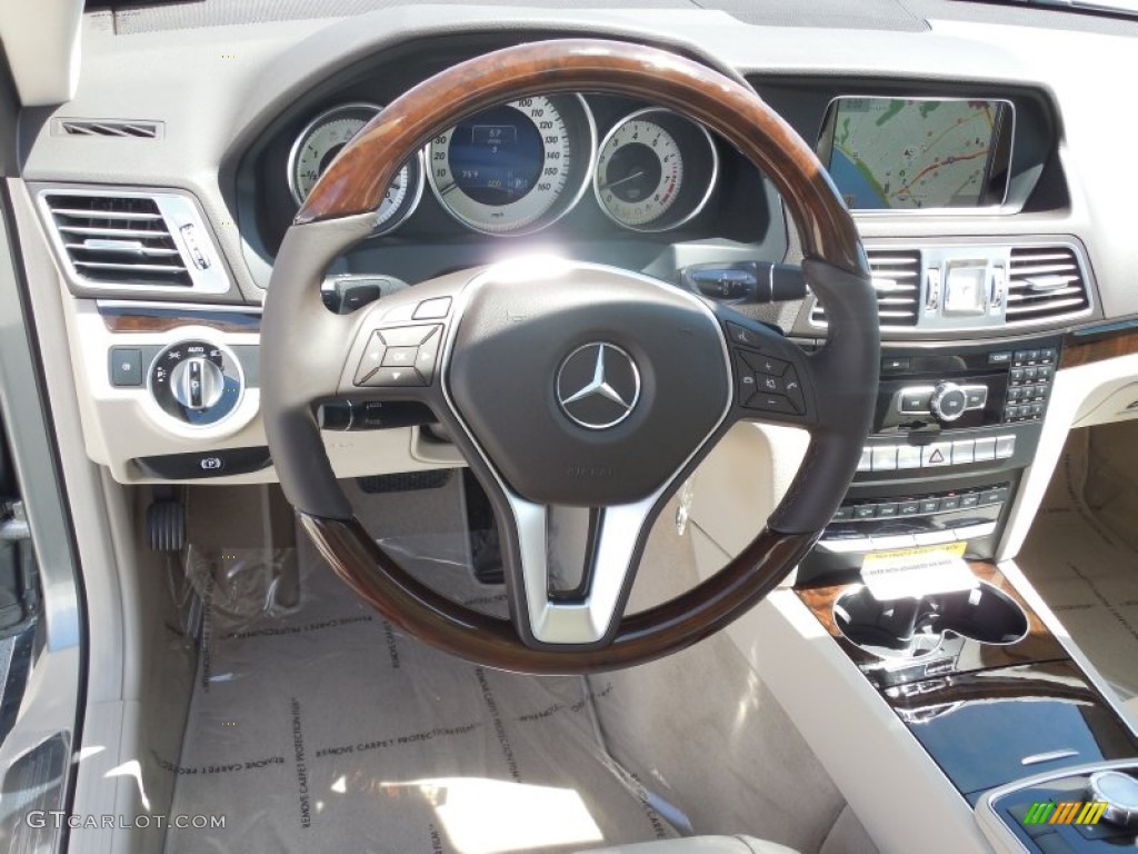 2014 E 350 Coupe - Paladium Silver Metallic / Silk Beige/Espresso Brown photo #9