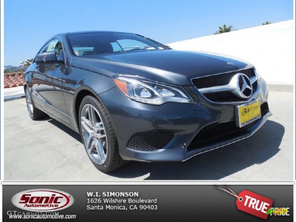 2014 E 350 Coupe - Steel Gray Metallic / Black photo #1