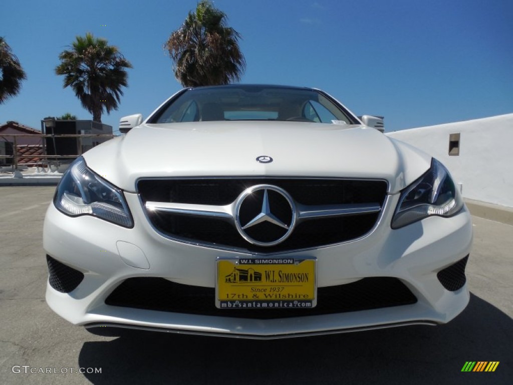 2014 E 350 Coupe - Diamond White Metallic / Silk Beige/Espresso Brown photo #2