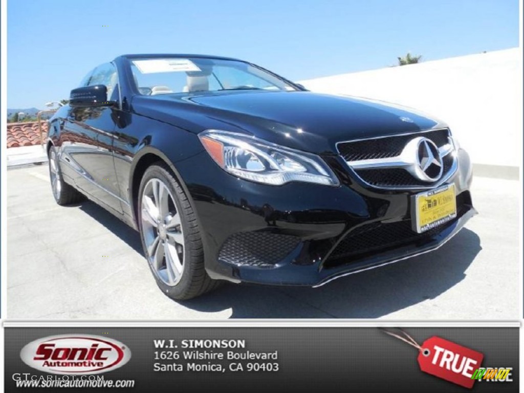 2014 E 350 Cabriolet - Black / Silk Beige/Espresso Brown photo #1