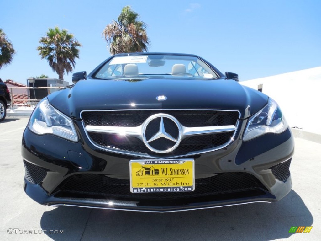 2014 E 350 Cabriolet - Black / Silk Beige/Espresso Brown photo #2