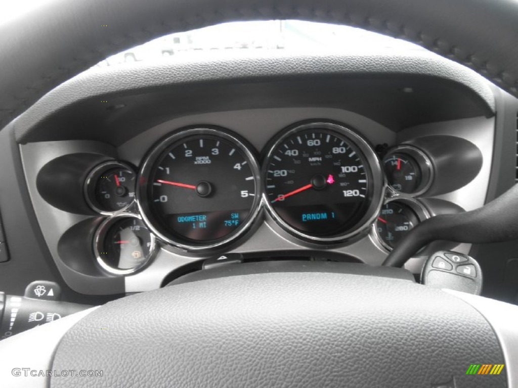 2014 GMC Sierra 3500HD SLE Crew Cab 4x4 Dually Chassis Gauges Photo #84075376