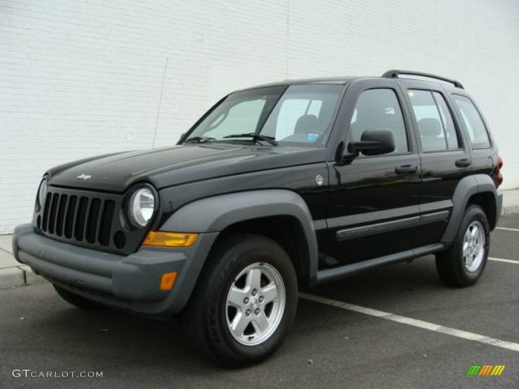 2005 Liberty Sport 4x4 - Black Clearcoat / Medium Slate Gray photo #1