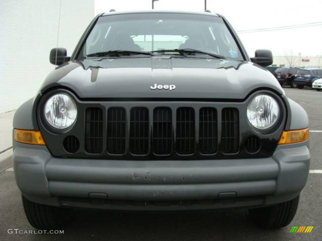 2005 Liberty Sport 4x4 - Black Clearcoat / Medium Slate Gray photo #2
