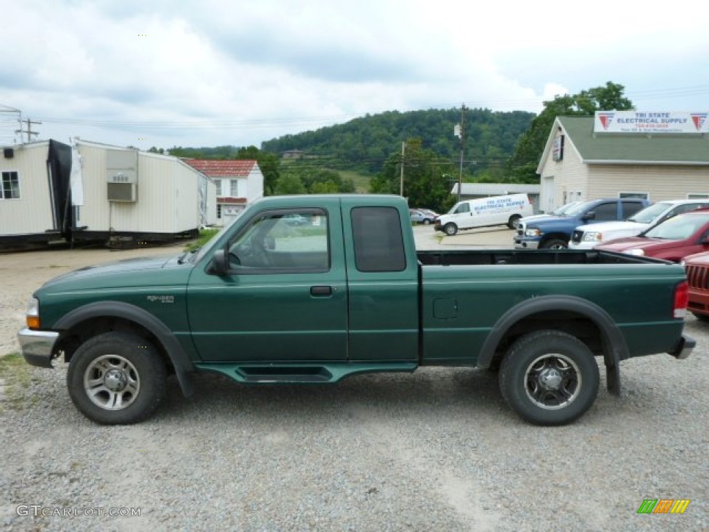 2000 Ranger XLT SuperCab 4x4 - Amazon Green Metallic / Medium Graphite photo #2