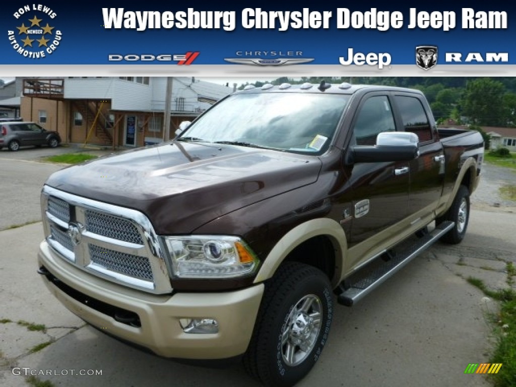 2013 2500 Laramie Longhorn Crew Cab 4x4 - Western Brown / Canyon Brown/Light Frost Beige photo #1