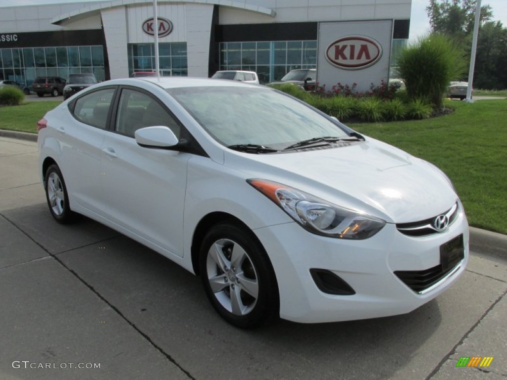 2011 Elantra GLS - Pearl White / Beige photo #1