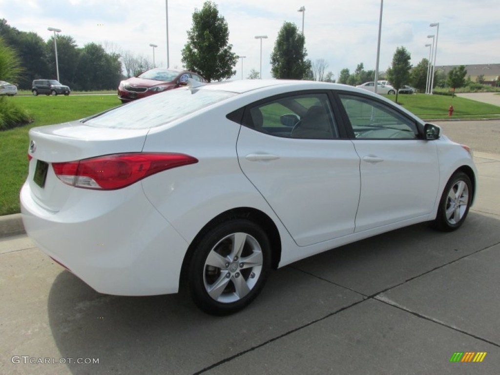 2011 Elantra GLS - Pearl White / Beige photo #3