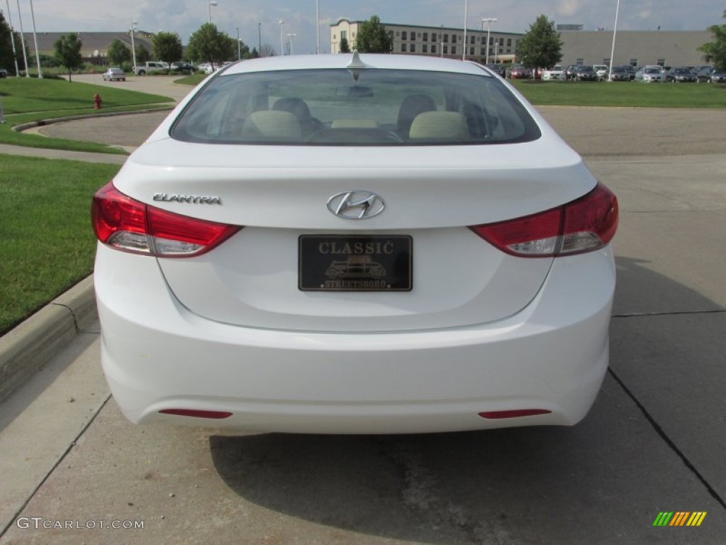 2011 Elantra GLS - Pearl White / Beige photo #4