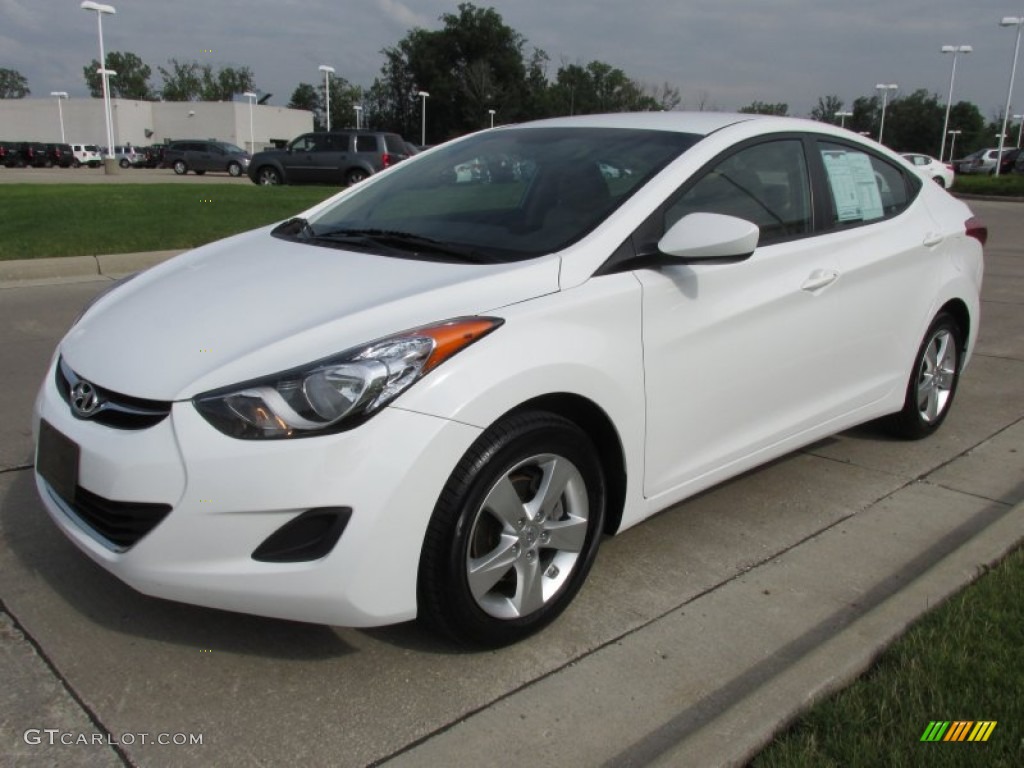 2011 Elantra GLS - Pearl White / Beige photo #7