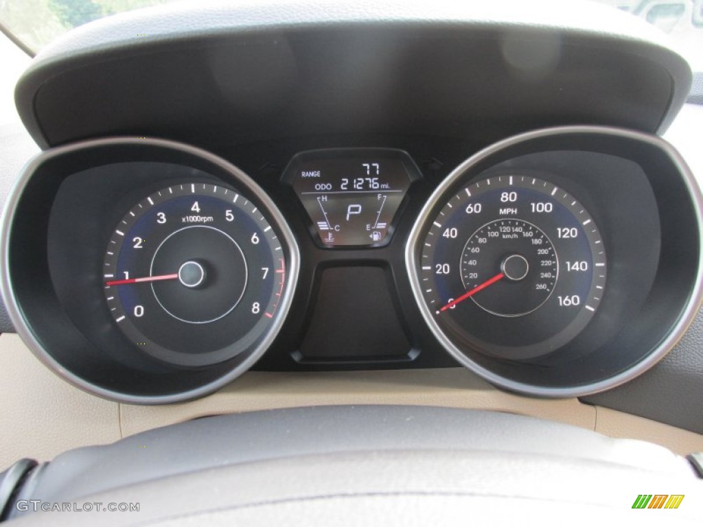 2011 Elantra GLS - Pearl White / Beige photo #12