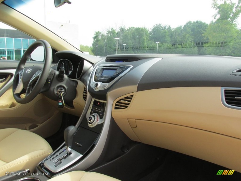 2011 Elantra GLS - Pearl White / Beige photo #16