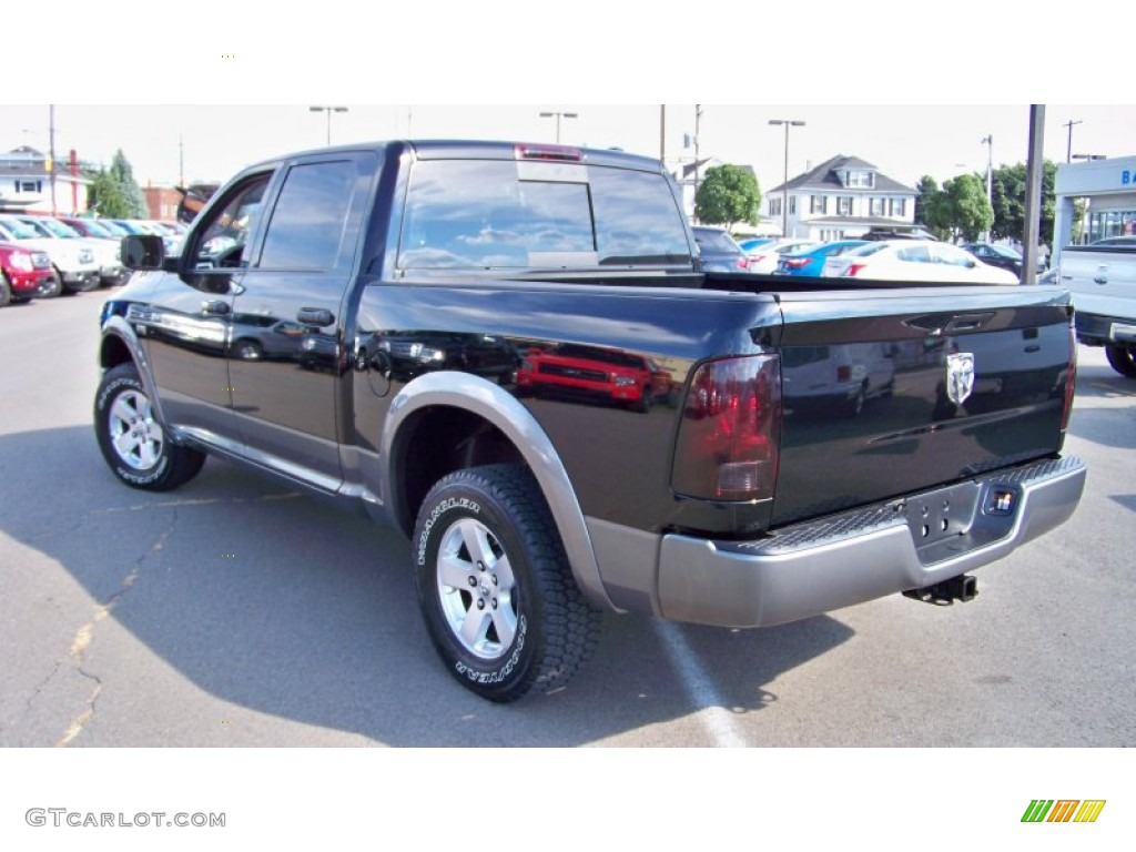 2012 Ram 1500 SLT Crew Cab 4x4 - Black / Dark Slate Gray/Medium Graystone photo #7