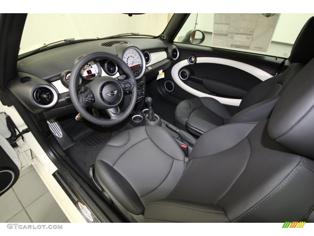 Carbon Black Interior 2014 Mini Cooper S Convertible Photo #84087203