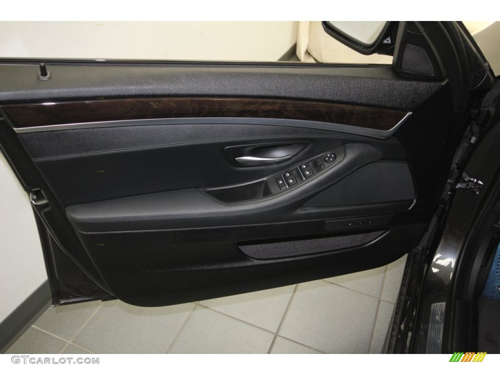 2013 5 Series 535i Sedan - Dark Graphite Metallic II / Black photo #13