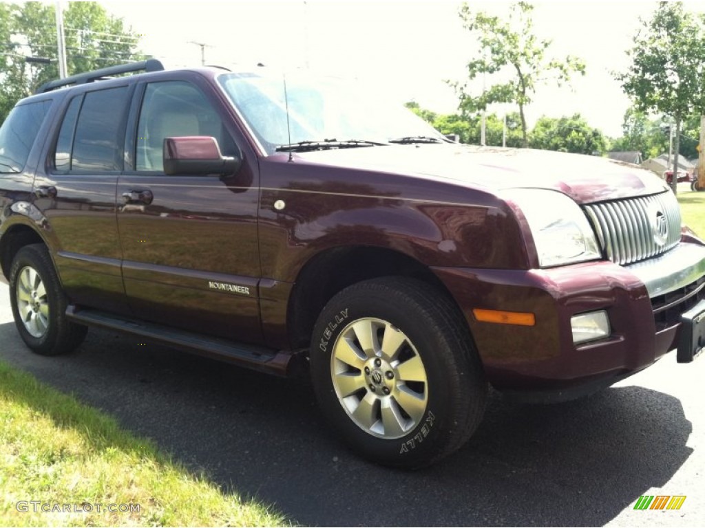 2007 Mountaineer AWD - Dark Cherry Metallic / Camel photo #4