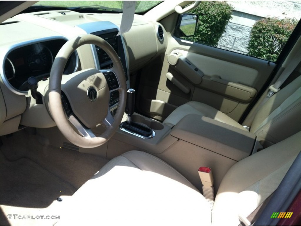 2007 Mountaineer AWD - Dark Cherry Metallic / Camel photo #10