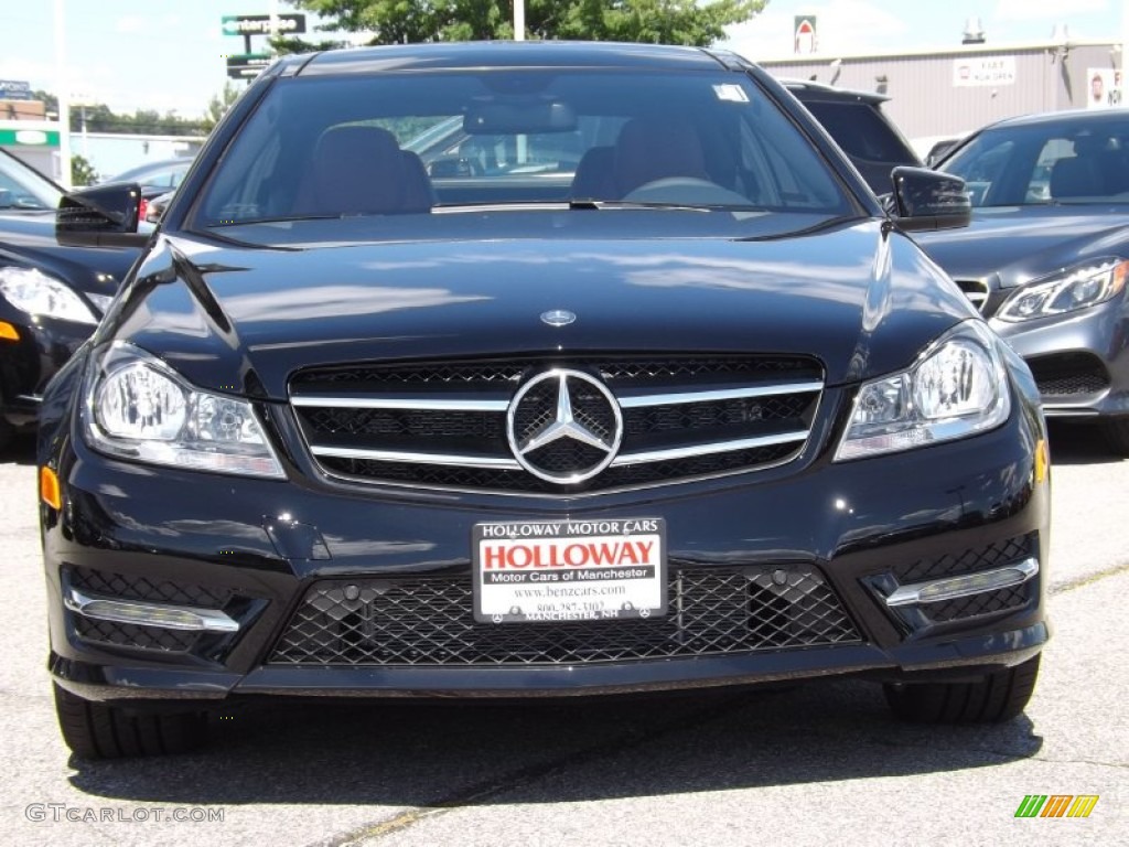 2014 C 350 4Matic Coupe - Black / Red/Black photo #2