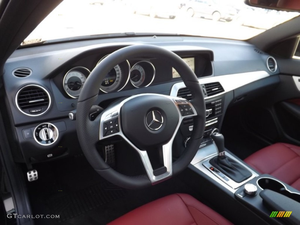 2014 Mercedes-Benz C 350 4Matic Coupe Red/Black Dashboard Photo #84091280