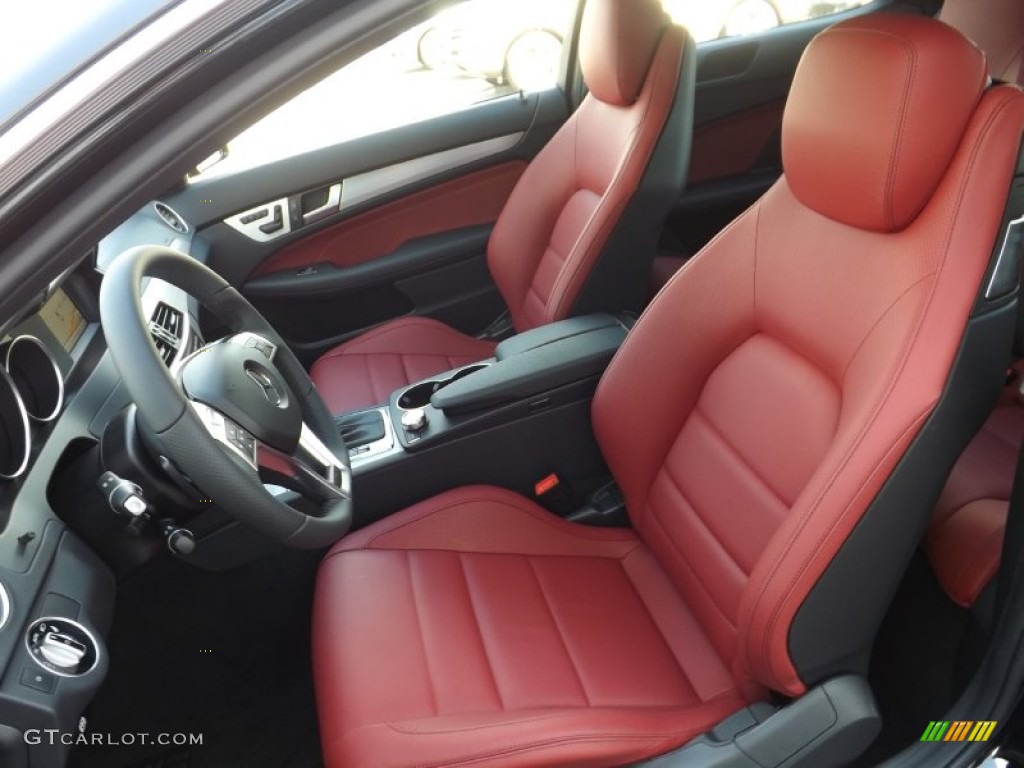 Red/Black Interior 2014 Mercedes-Benz C 350 4Matic Coupe Photo #84091289