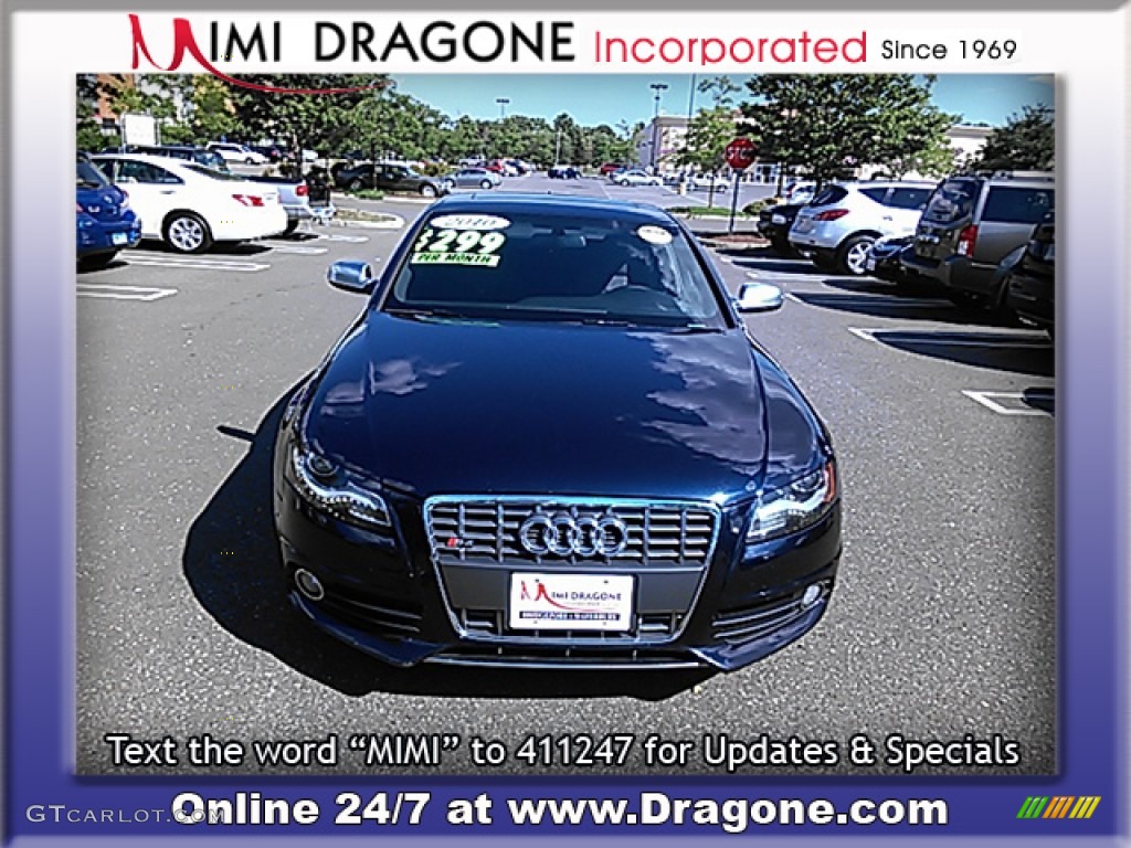 2010 S4 3.0 quattro Sedan - Deep Sea Blue Pearl Effect / Black photo #5