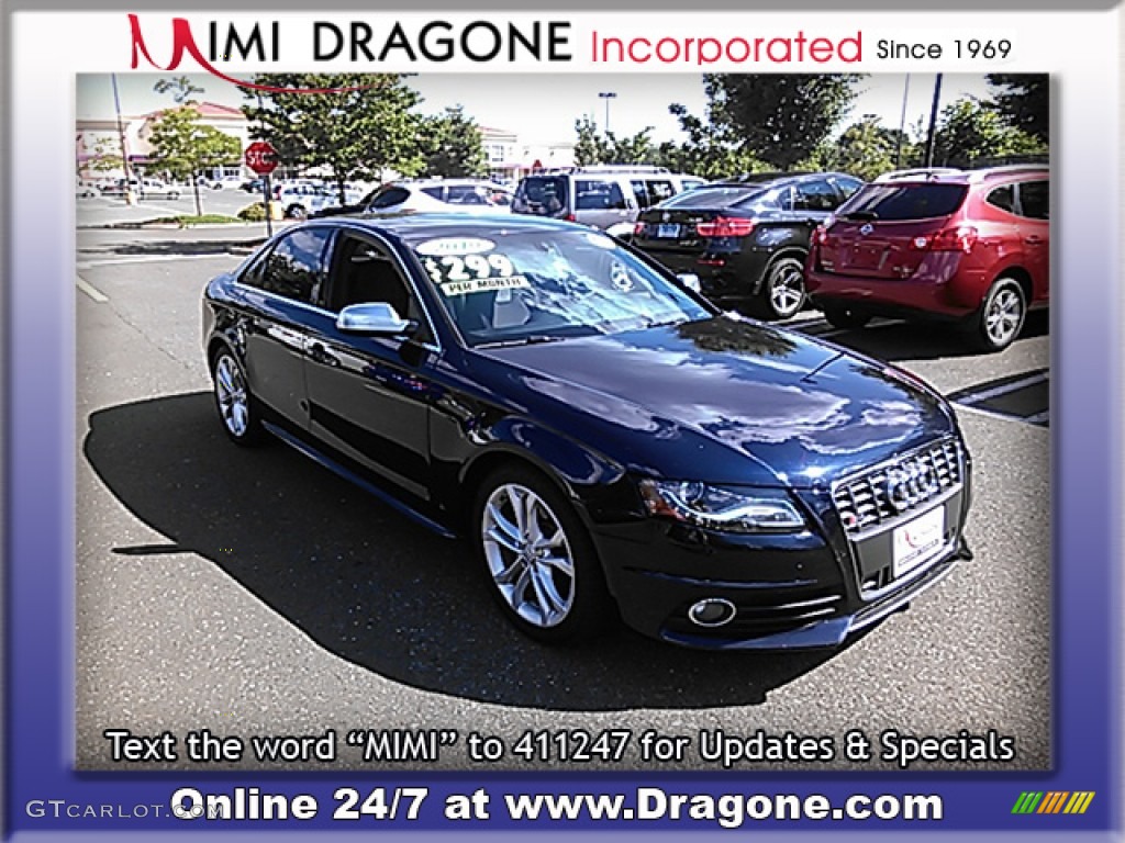 2010 S4 3.0 quattro Sedan - Deep Sea Blue Pearl Effect / Black photo #6