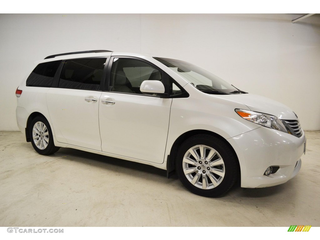 2011 Sienna Limited - Super White / Light Gray photo #2
