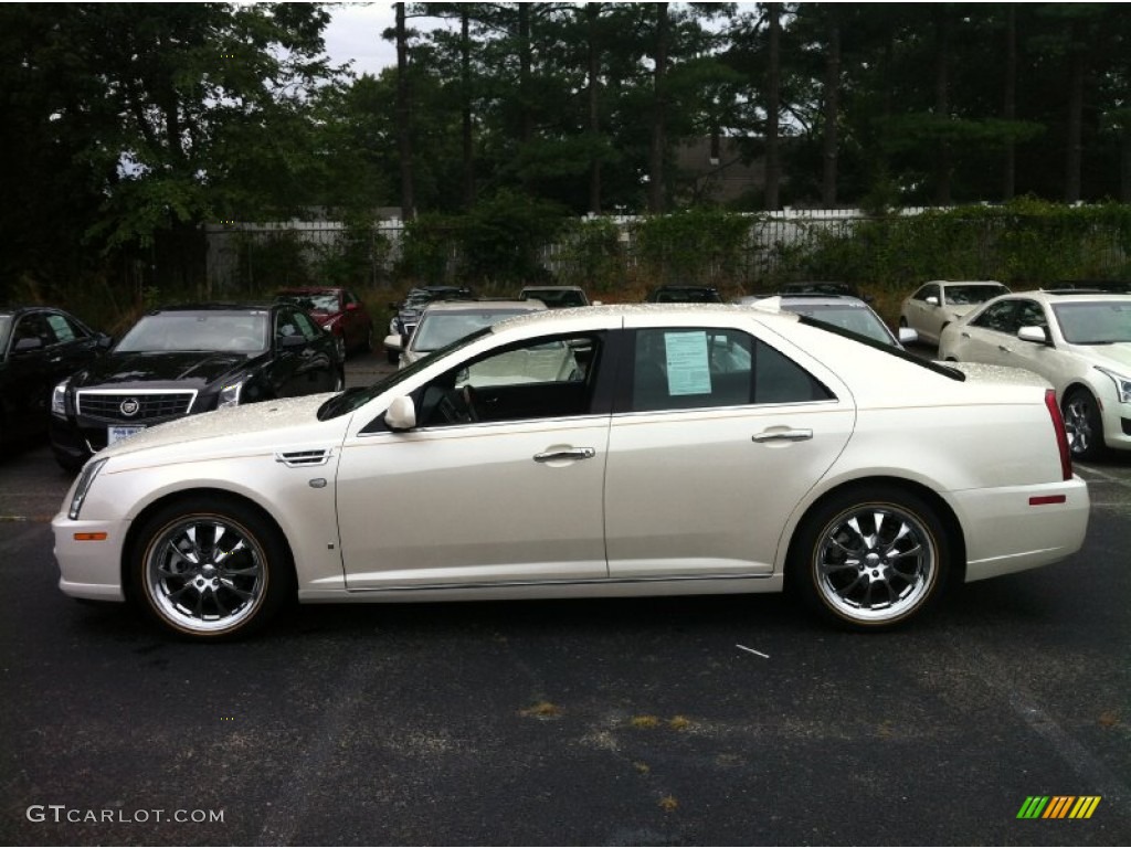 White Diamond Tricoat 2009 Cadillac STS V6 Exterior Photo #84093542