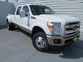 2013 Oxford White Ford F350 Super Duty Lariat Crew Cab 4x4 Dually  photo #1