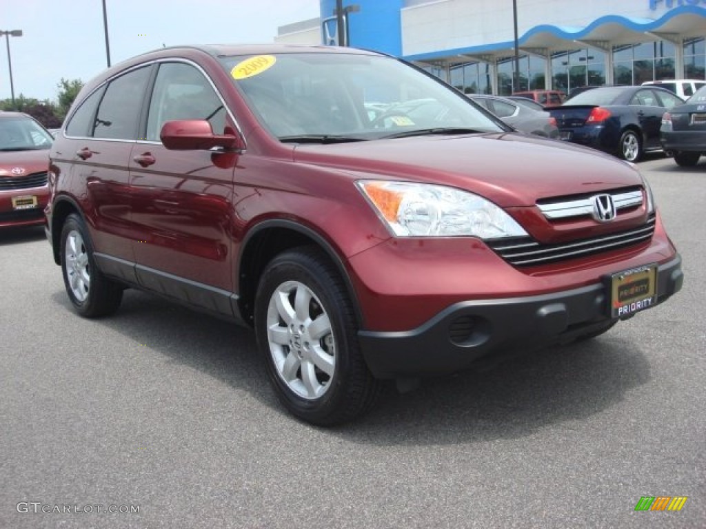 2009 CR-V EX-L - Tango Red Pearl / Gray photo #9