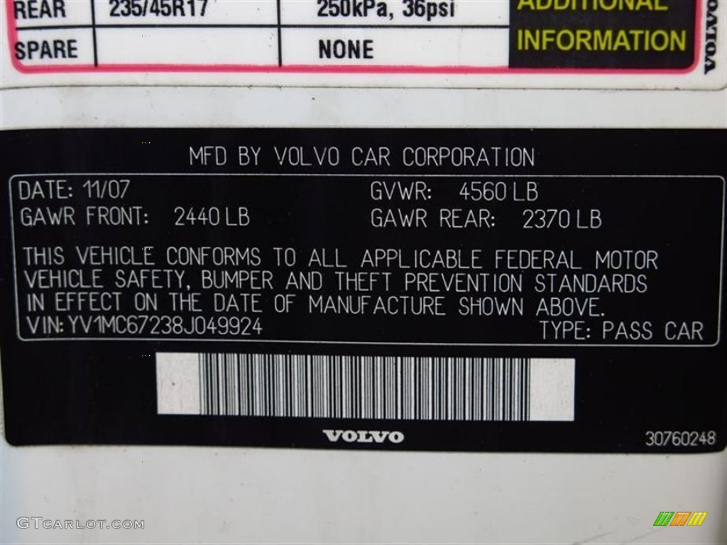 2008 C70 T5 - Ice White / Calcite Cream photo #26