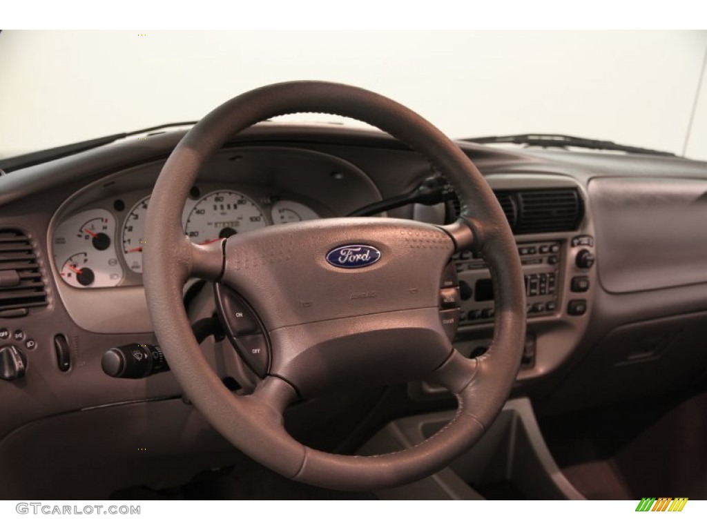 2002 Ford Explorer Sport 4x4 Midnight Grey Steering Wheel Photo #84096524