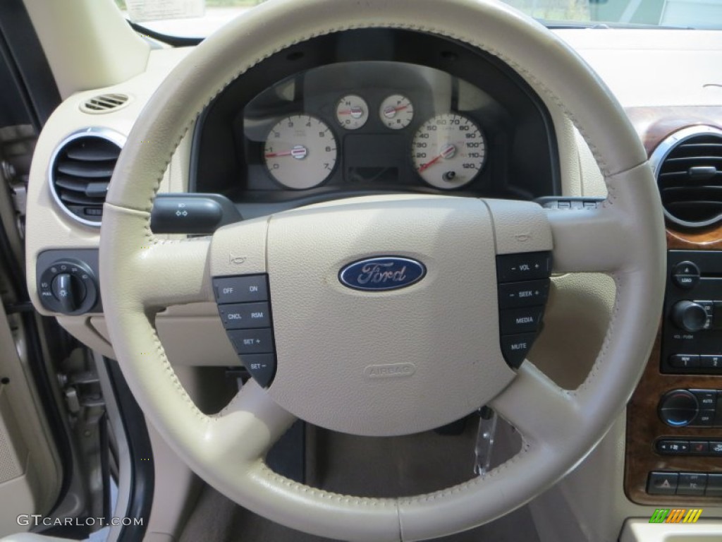 2005 Ford Freestyle Limited Pebble Steering Wheel Photo #84096629