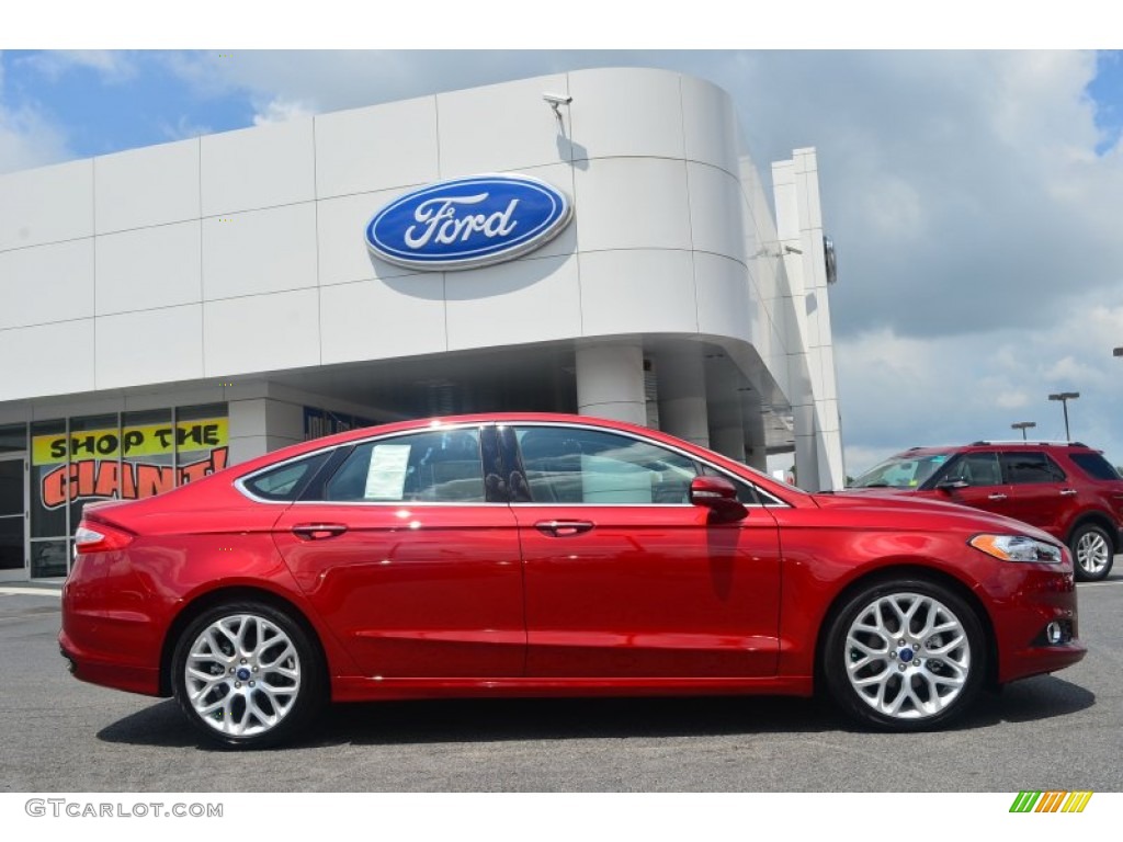 2013 Fusion Titanium - Ruby Red Metallic / Charcoal Black photo #2