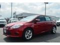 2013 Ruby Red Ford Focus SE Hatchback  photo #3