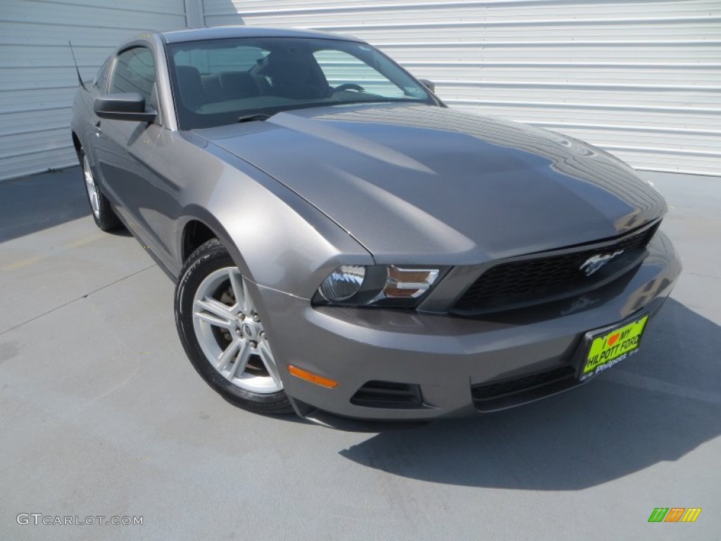 2010 Mustang V6 Premium Coupe - Sterling Grey Metallic / Stone photo #1