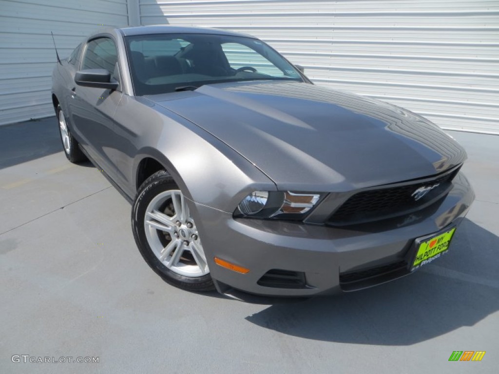 2010 Mustang V6 Premium Coupe - Sterling Grey Metallic / Stone photo #2