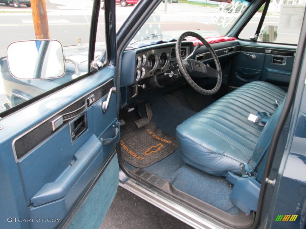 Blue Interior 1984 Chevrolet C/K C10 Scottsdale Regular Cab Photo #84100472