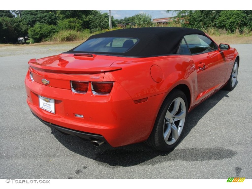 2011 Camaro LT/RS Convertible - Victory Red / Black photo #5