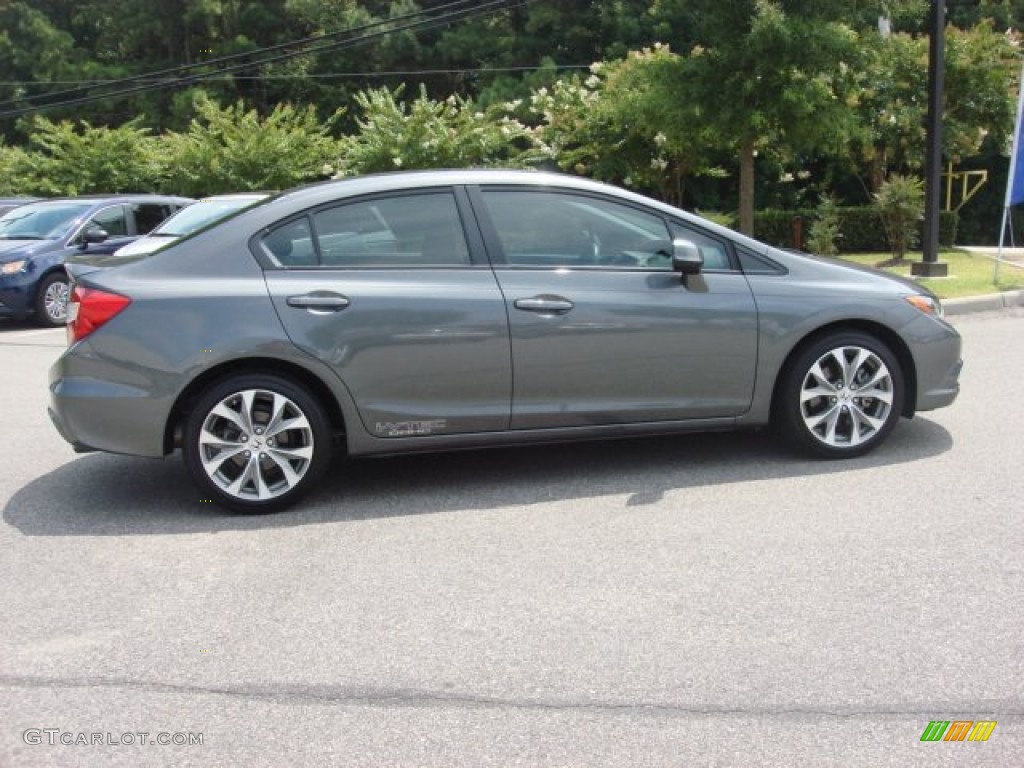 2012 Civic Si Sedan - Polished Metal Metallic / Black photo #7