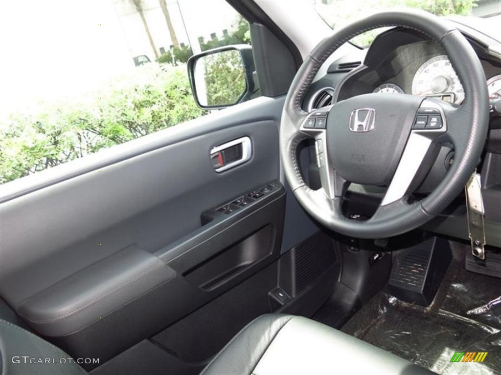 2013 Honda Pilot EX-L 4WD Black Steering Wheel Photo #84101663