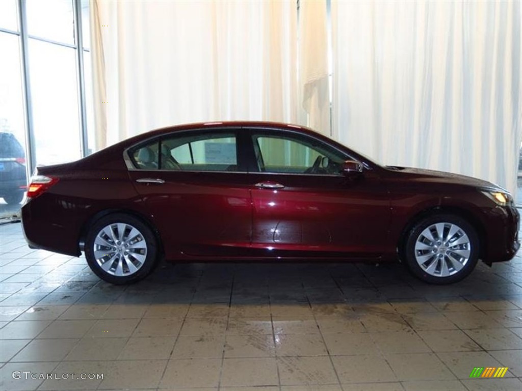 2013 Accord EX-L Sedan - Basque Red Pearl II / Ivory photo #2