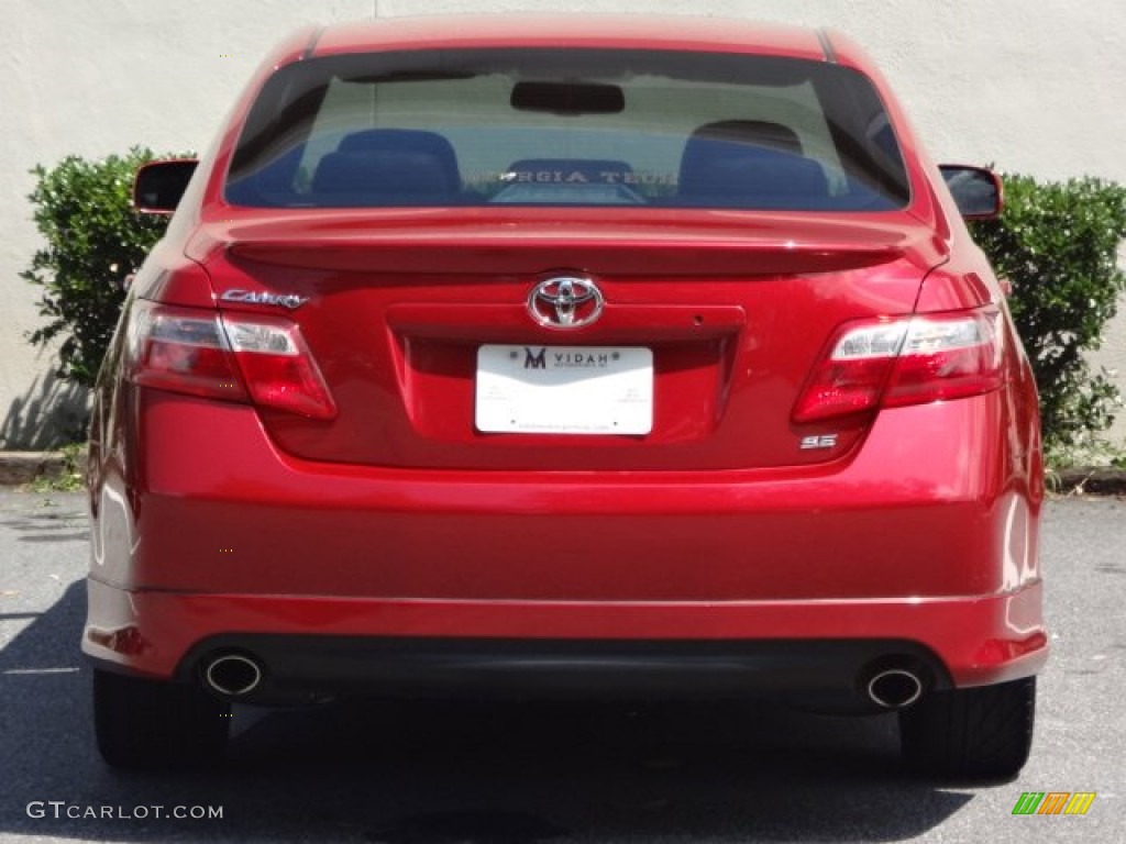 2008 Camry SE V6 - Barcelona Red Metallic / Dark Charcoal photo #8