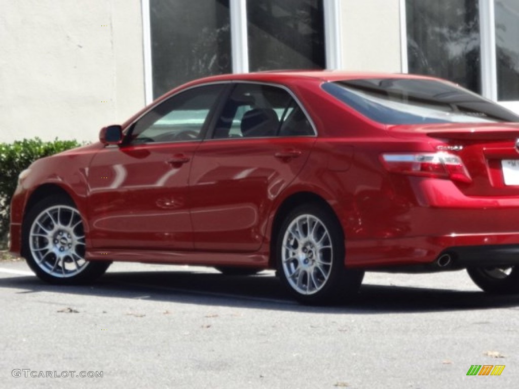 2008 Camry SE V6 - Barcelona Red Metallic / Dark Charcoal photo #16