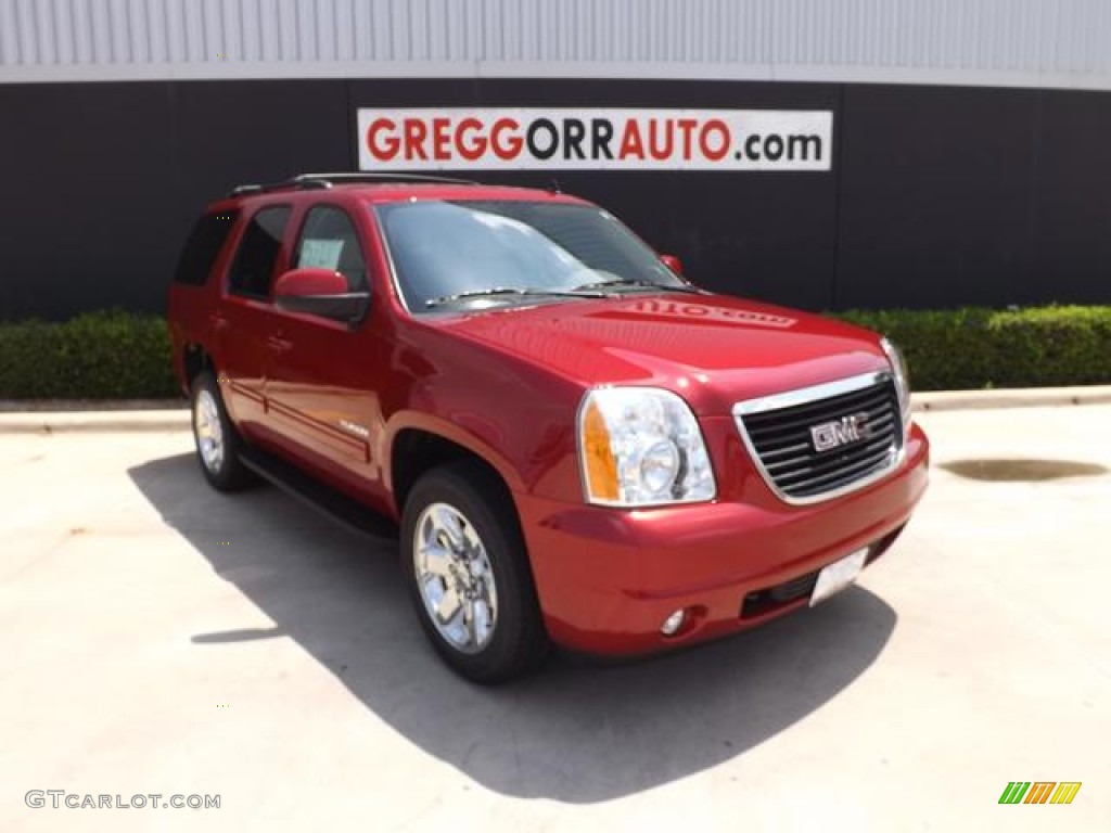 2014 Yukon SLE - Crystal Red Tintcoat / Light Tan photo #1