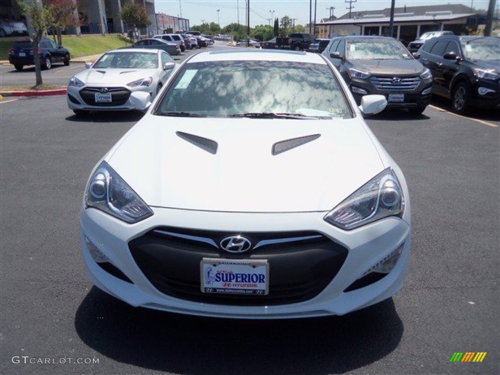 2013 Genesis Coupe 3.8 Grand Touring - White Satin Pearl / Tan Leather photo #2