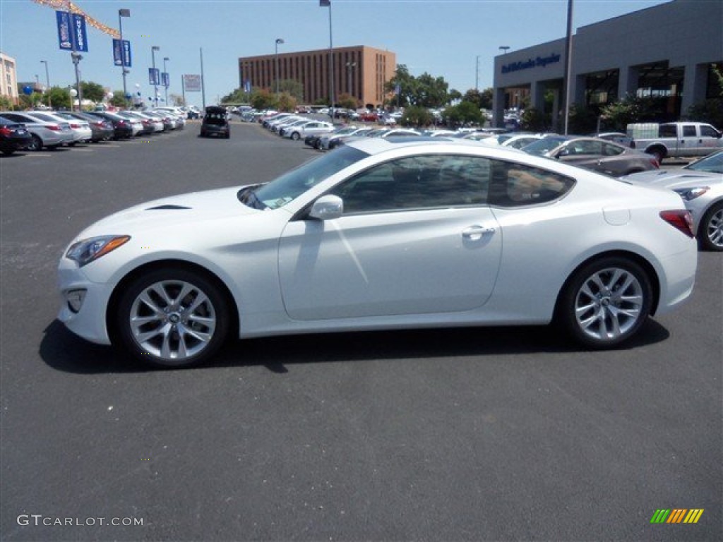 2013 Genesis Coupe 3.8 Grand Touring - White Satin Pearl / Tan Leather photo #3